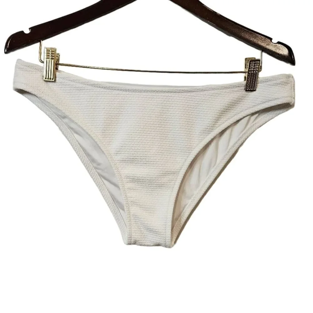 🌹White Bikini Bottoms like new sz L Shade and Shore